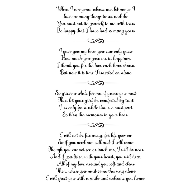Custom Memorial Stone Plaque | When I'm Gone