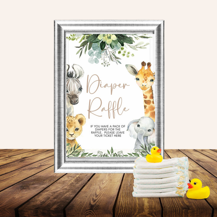 Safari Animal Baby Shower Invitation | Wild one invite | Jungle baby shower Invitation | Zoo Animal Baby Shower Invitation.