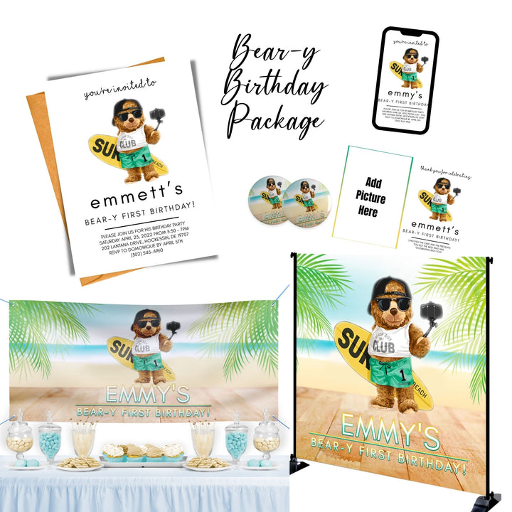 CUSTOM ORDER: Bear-y Birthday Package
