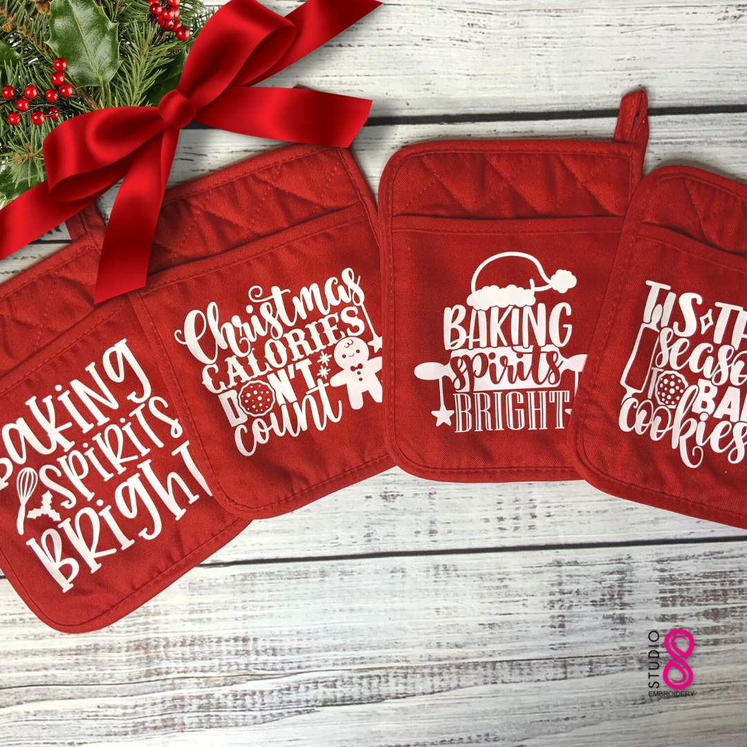 Christmas Potholder | Stocking Stuffer | Co-Worker Gift | Holiday Gifts under $10.00