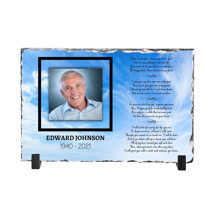 Custom Memorial Stone Plaque | When I'm Gone (Sky)