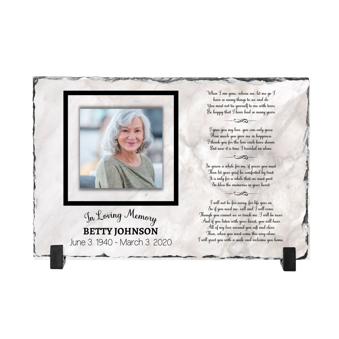 Custom Memorial Stone Plaque | When I'm Gone (In Loving Memory)