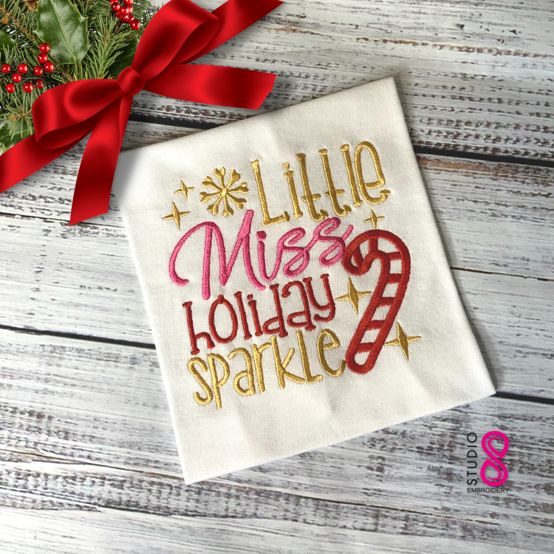 Little Miss Sparkle Christmas Shirt
