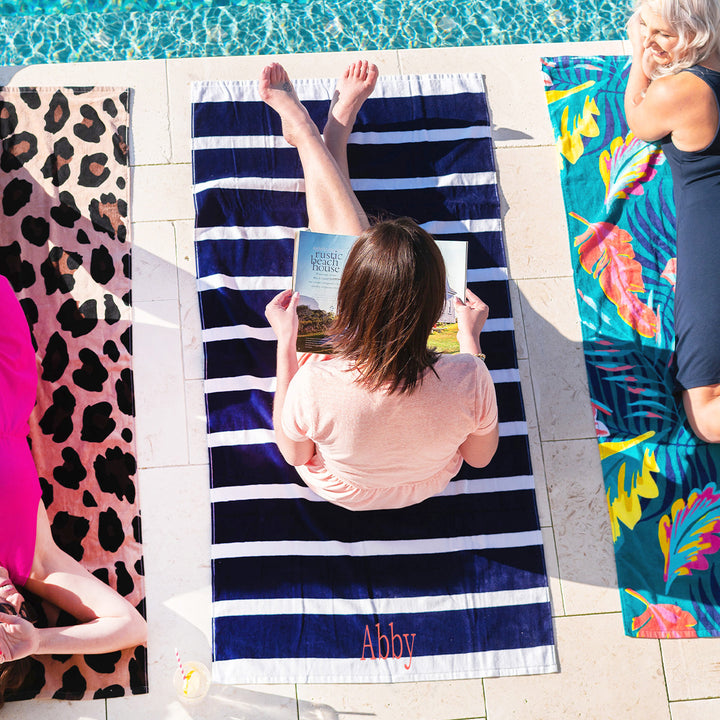 Navy Stripe Towel