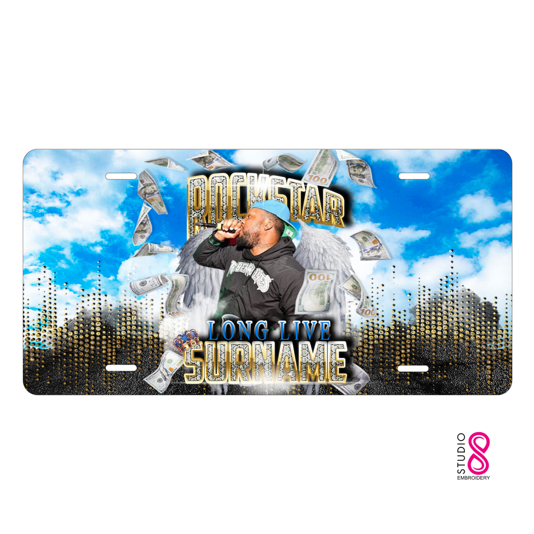 Rockstar Memorial Custom License Plate
