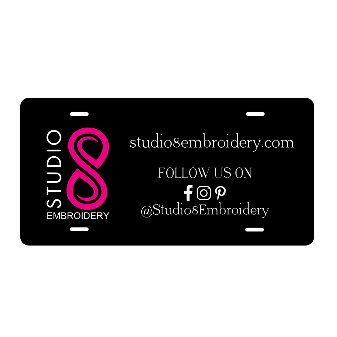 Business Info Custom License Plate