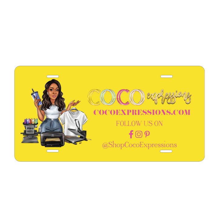 Business Info Custom License Plate