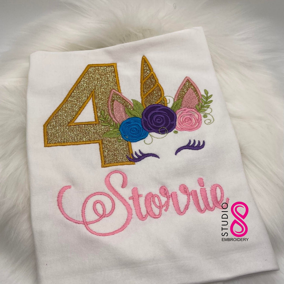Unicorn Birthday Shirt | Age Birthday Shirt | Birthday Outfit | Personalized Birthday Gift | Girl Theme Birthday