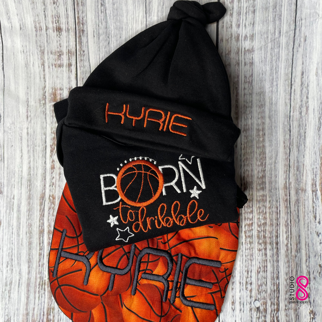 Personalized baby gown | Newborn Outfit (Born to Dribble)