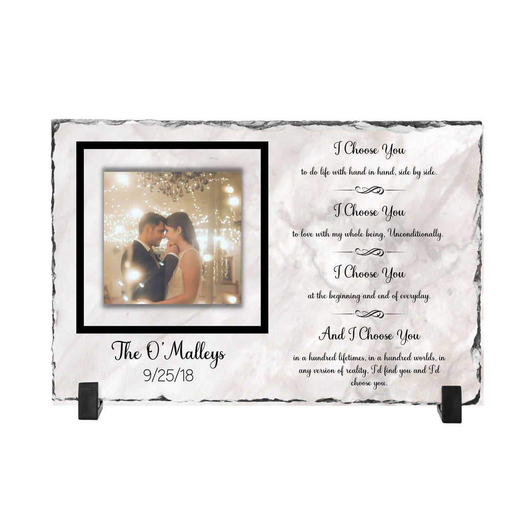 Custom Wedding Couple Stone Plaque | I Choose You
