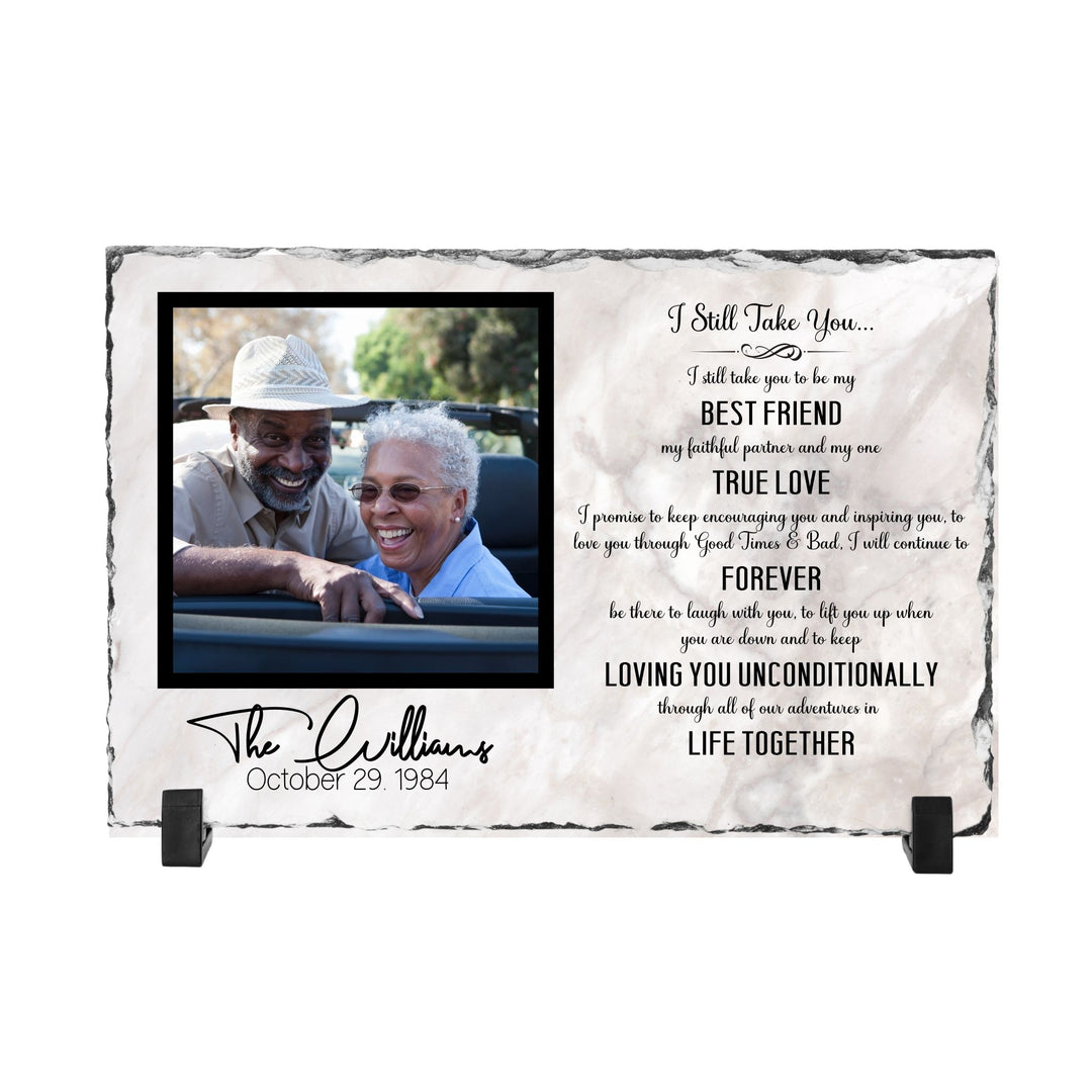 Custom Wedding Couple Stone Plaque | I Still Take You