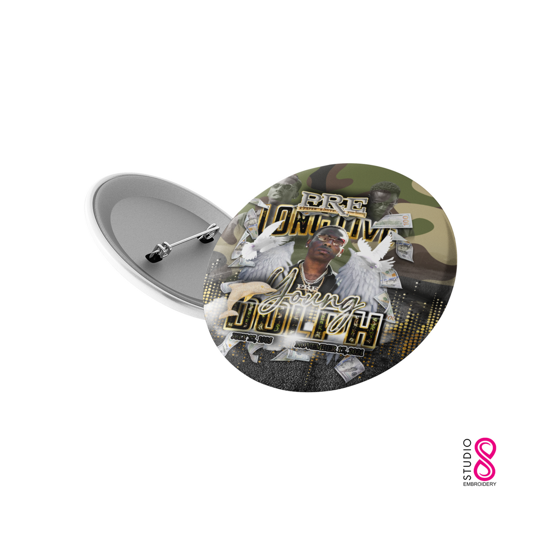 Camo Memorial Custom Pinback Button