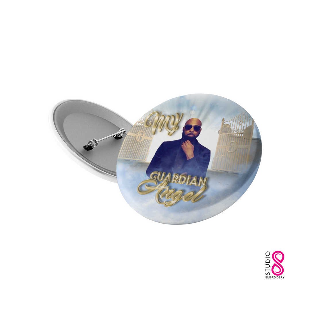 Golden Gates No Angel Wings Memorial Custom Pinback Button