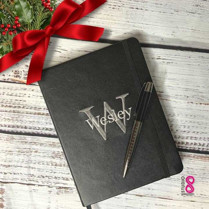 Personalized Journal | Embroidered Journal | Gifts for Him | Gifts for Her | Holiday gift