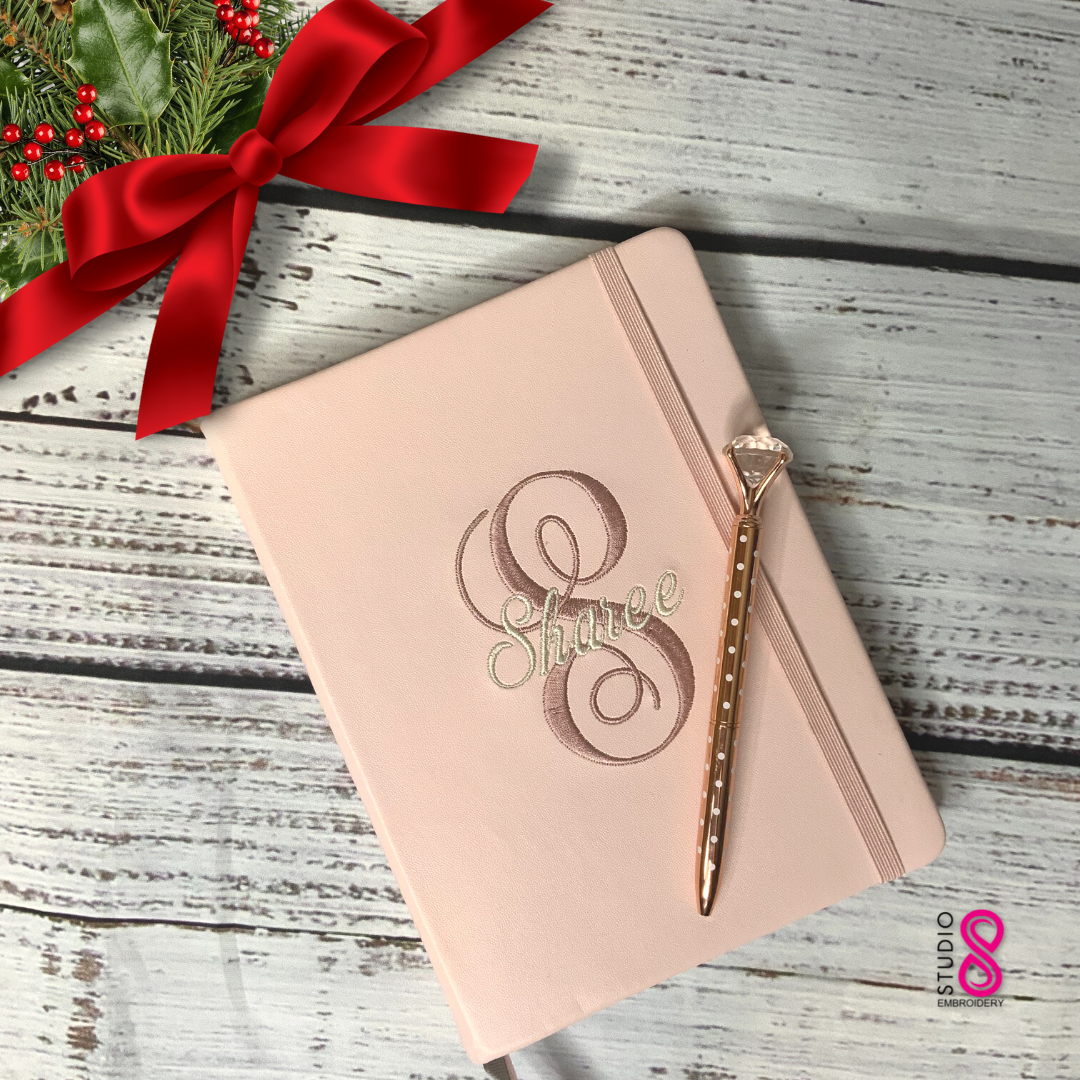 Personalized Journal | Embroidered Journal | Gifts for Him | Gifts for Her | Holiday gift