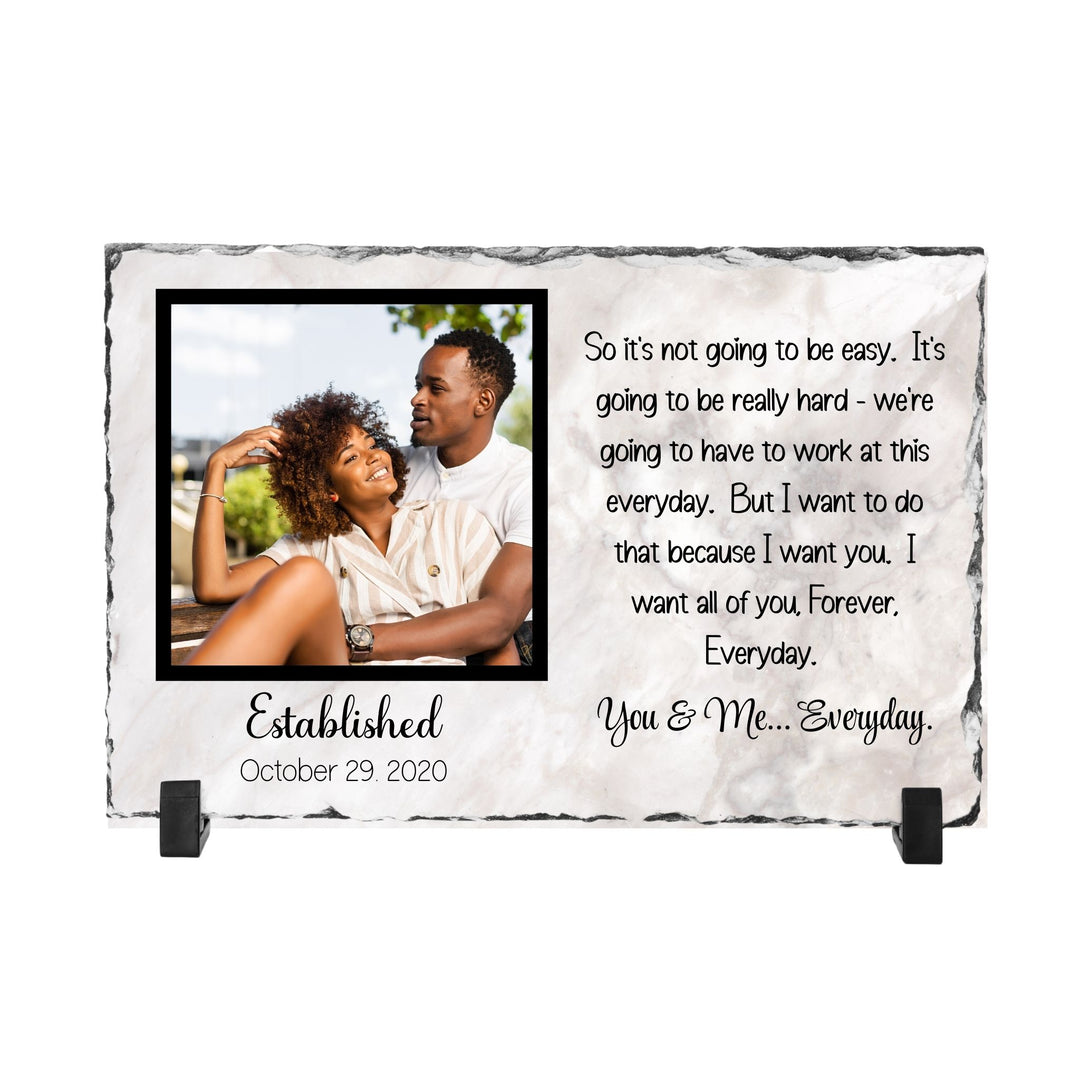 Custom Wedding Couple Stone Plaque | You and Me Everyday