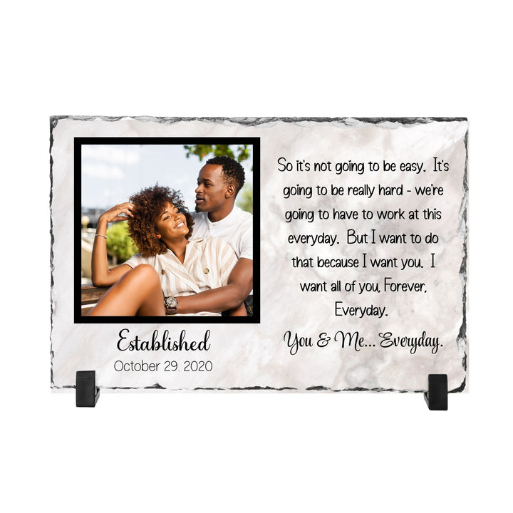 Custom Wedding Couple Stone Plaque | You and Me Everyday