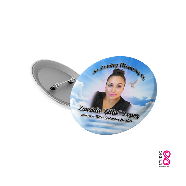 In Loving Memory, Rest in Peace Memorial Custom Pinback Button