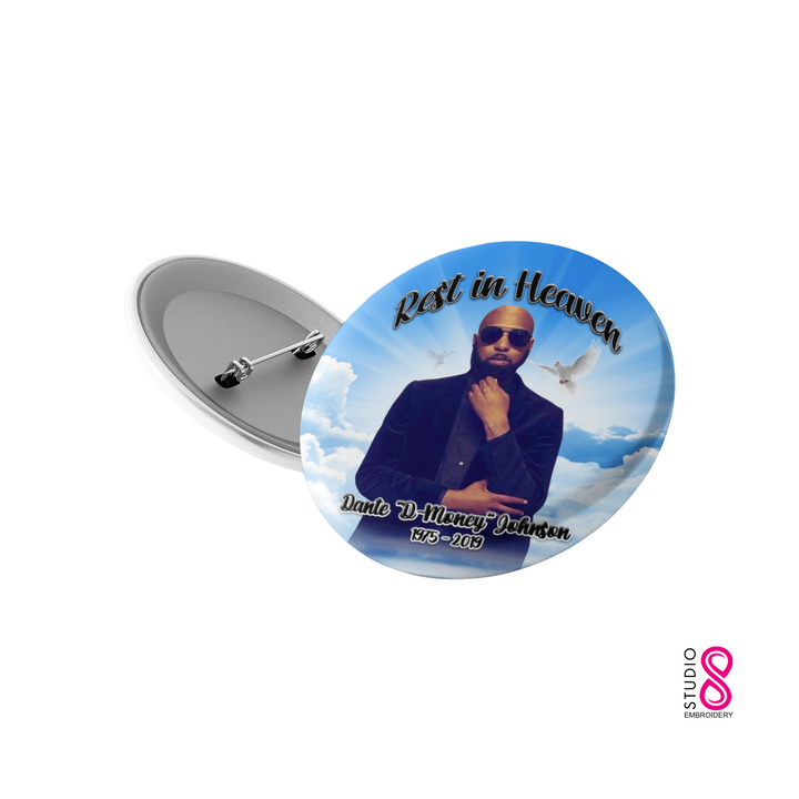 In Loving Memory, Rest in Peace Memorial Custom Pinback Button