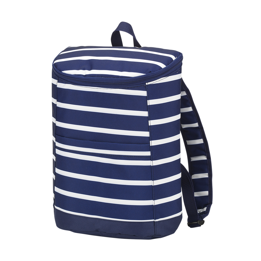 Navy Stripe Cooler Backpack