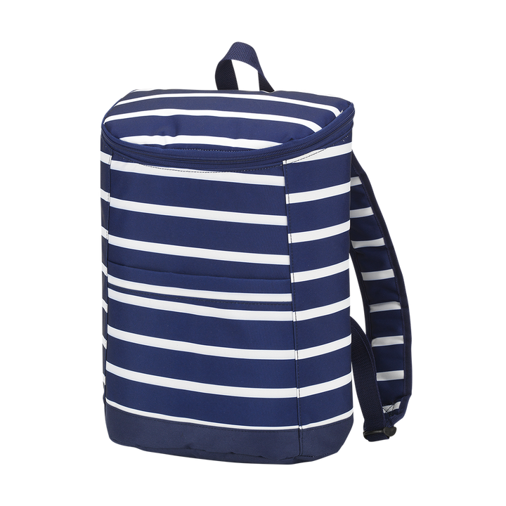 Navy Stripe Cooler Backpack
