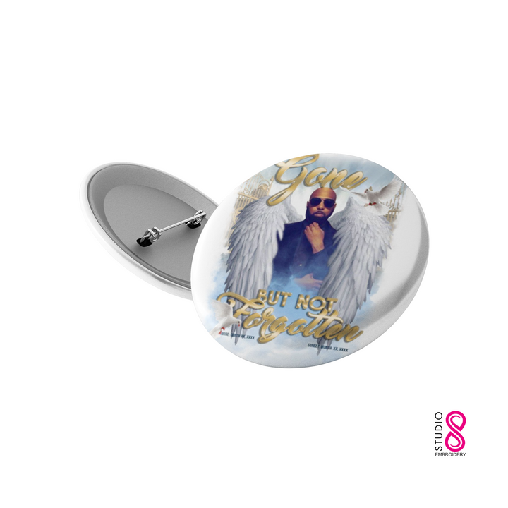 Angel Wings Memorial Custom Pinback Button