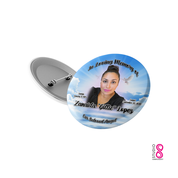 In Loving Memory, Rest in Peace Memorial Custom Pinback Button